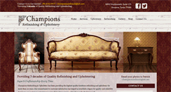 Desktop Screenshot of championsrefinishingandupholstery.com