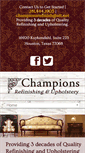 Mobile Screenshot of championsrefinishingandupholstery.com